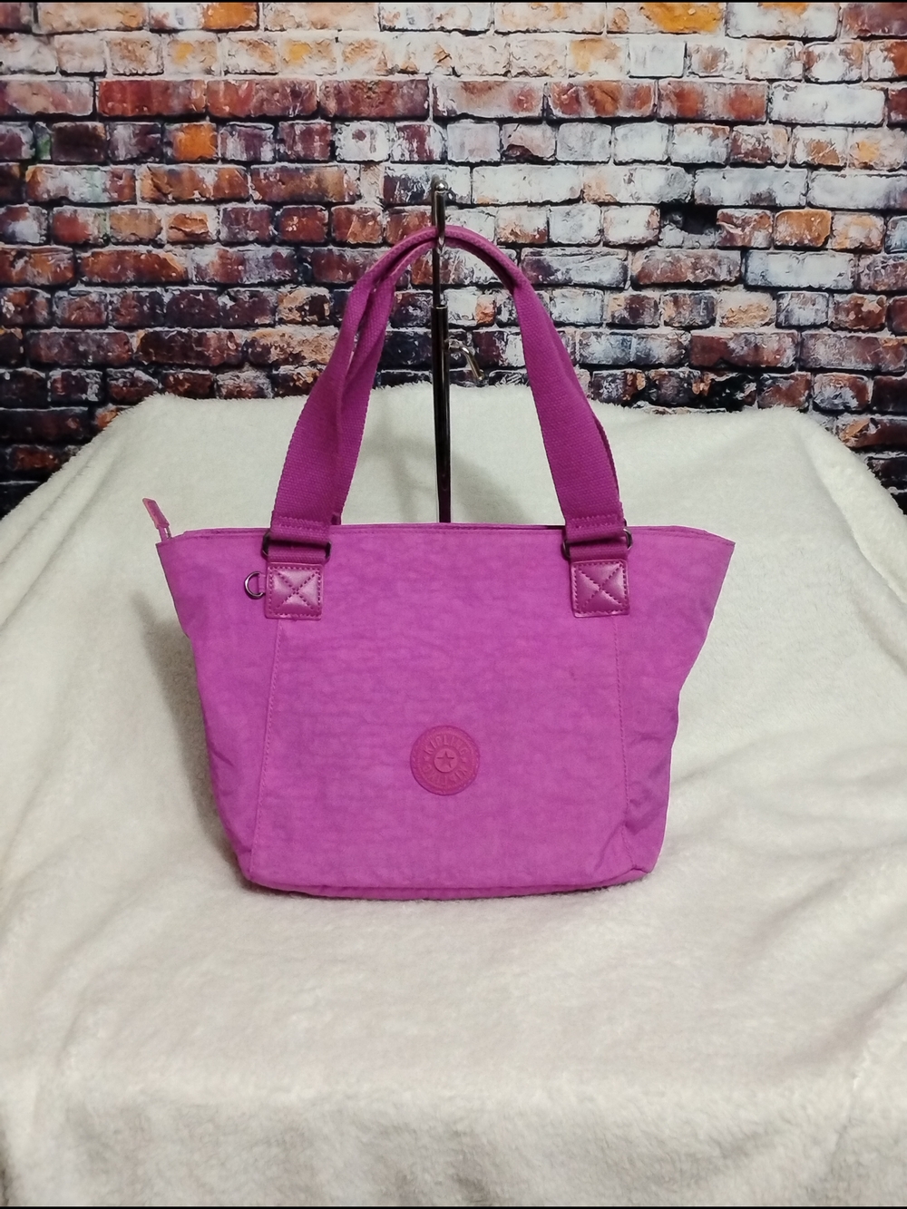 KIPLING “Jonesy” Pink Orchard Nylon Tote Bag